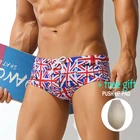 Мужские трусы для плавания, пикантный купальный костюм с чашками пуш-ап, водонепроницаемые плавки для купания, шорты, Лидер продаж