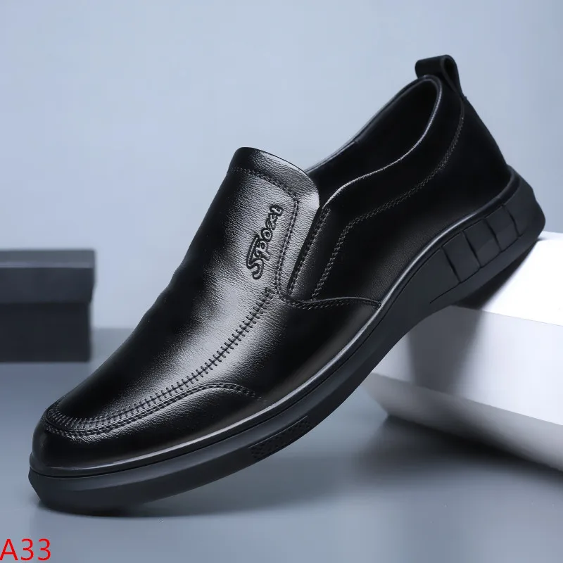 

Новинка весна-осень 2023 кожаные туфли мужская повседневная обувь классические туфли Нескользящие и износостойкие универсальные туфли