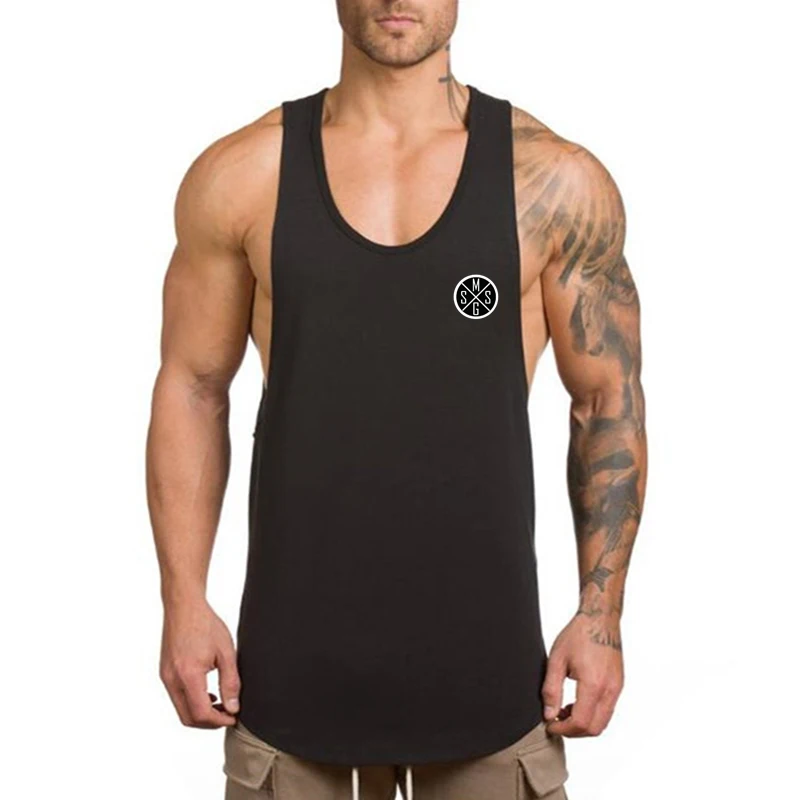 

Summer Cotton Breathable Tank Top Men Gym Bodybuilding Fitness Sleeveless T Shirt Workout Clothing Mens Compression Muscle Vests