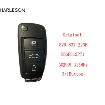 Original 8V0837220E 4Button 315 MHz MQB48Chip  Keyless Go  Flip Remote Car Key for 2012-2017 Audi A3  8V0 837 220E