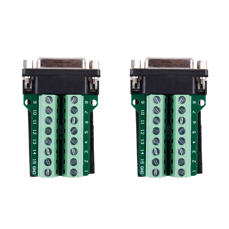 

New 2X DB15 D-SUB VGA 15Pin Female Adapter Jack Terminal Breakout PCB Board