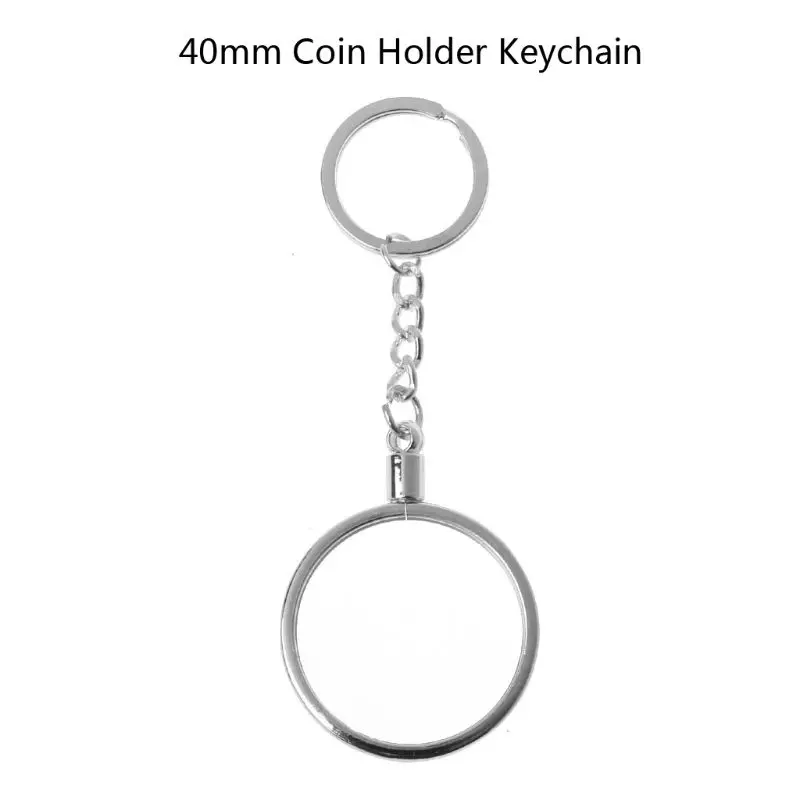 

40mm/1.57" Commemorative Coin Holder Keyring Medallion or Chip Collection Souvenir Coin Pendant Keychain Fashion Jewelry