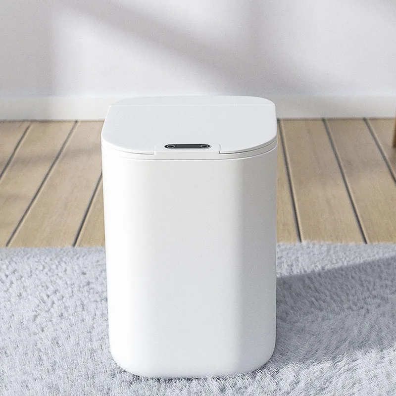 Electric Sensor Trash Can Automatic Pop Up Cover Bathroom Trash Can Nordic Original Herramientas De Limpieza House Accessories