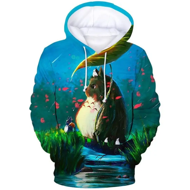 

Mens Hoodies 3D Printed Anime My Neighbor Totoro Pullovers Sweatshirt Streetwear Men Women Casual Oversized Hoodie Sudaderas