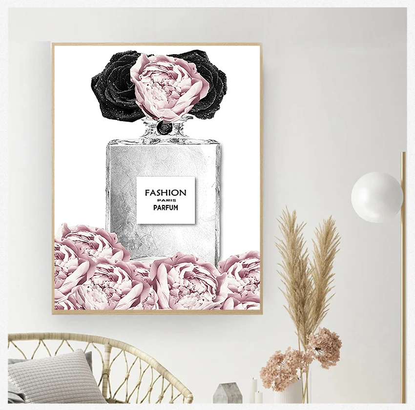 

Настенные художественные постеры для макияжа, женские парижи, настенные картины для гостиной, Декор, парфюм, губы, плакат, модная Картина на ...