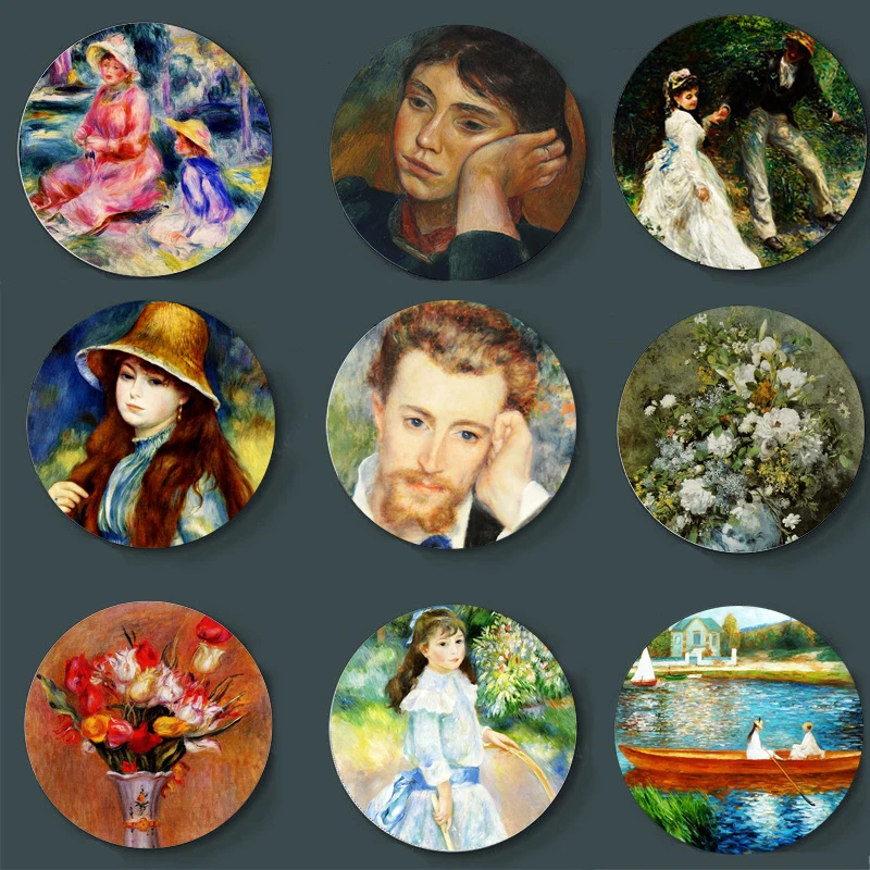 

Pierre-Auguste Renoir Painting Decorative Plate High-End Ceramic Art Plate Home Living Room Restaurant Background Handcrafts