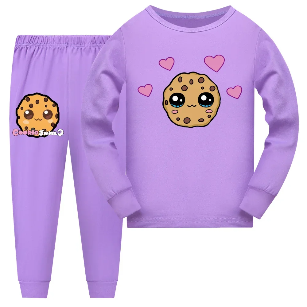 Рождественская Пижама с изображением печенья и вишня C детская осенне-зимняя