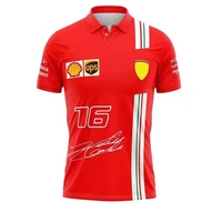 high quality shirt f1 racing team 2022 season ferrari lapel short sleeve polo shirt mens fast polyester shirt formula 1 jersey