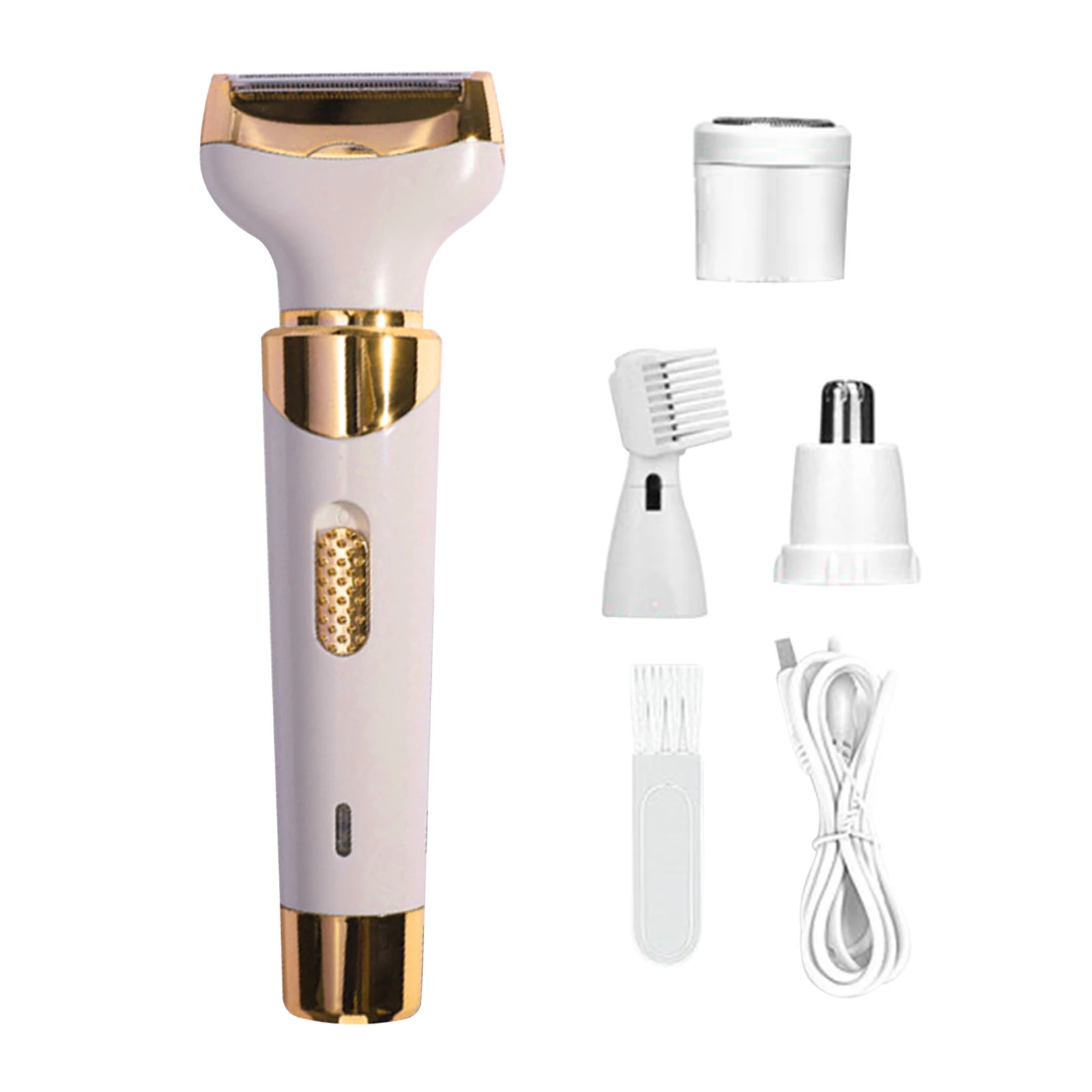 

4 In 1 For Women Cleaning Brush Electric Shaver Hair Removal Painless ABS Face Body Wet Dry USB Rechargeable Arm Leg Portable