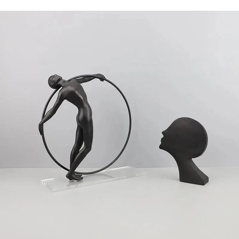Металлические чугунные персонажи акробатики статуя украшение для стола фигурки