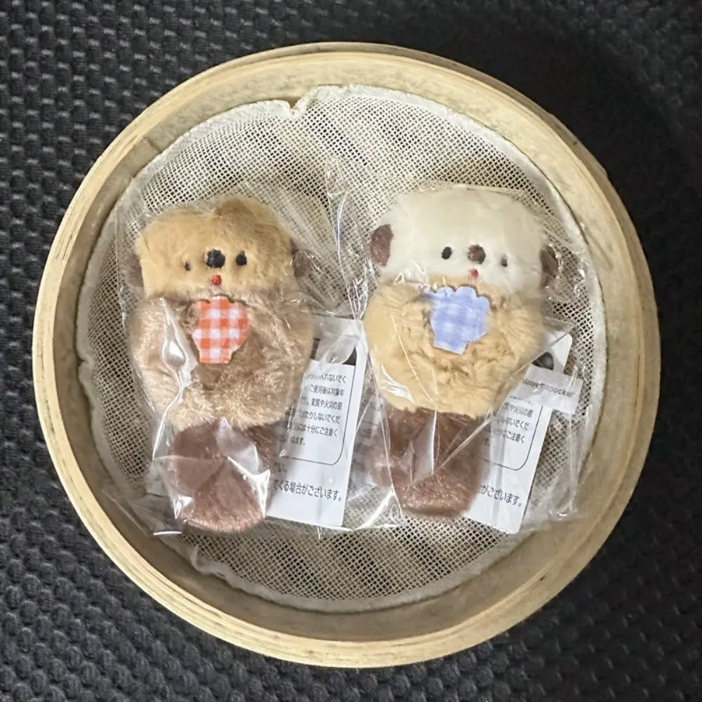 Милая кукла выдра держит ракушку брелок для ключей плюшевый рюкзак подвески