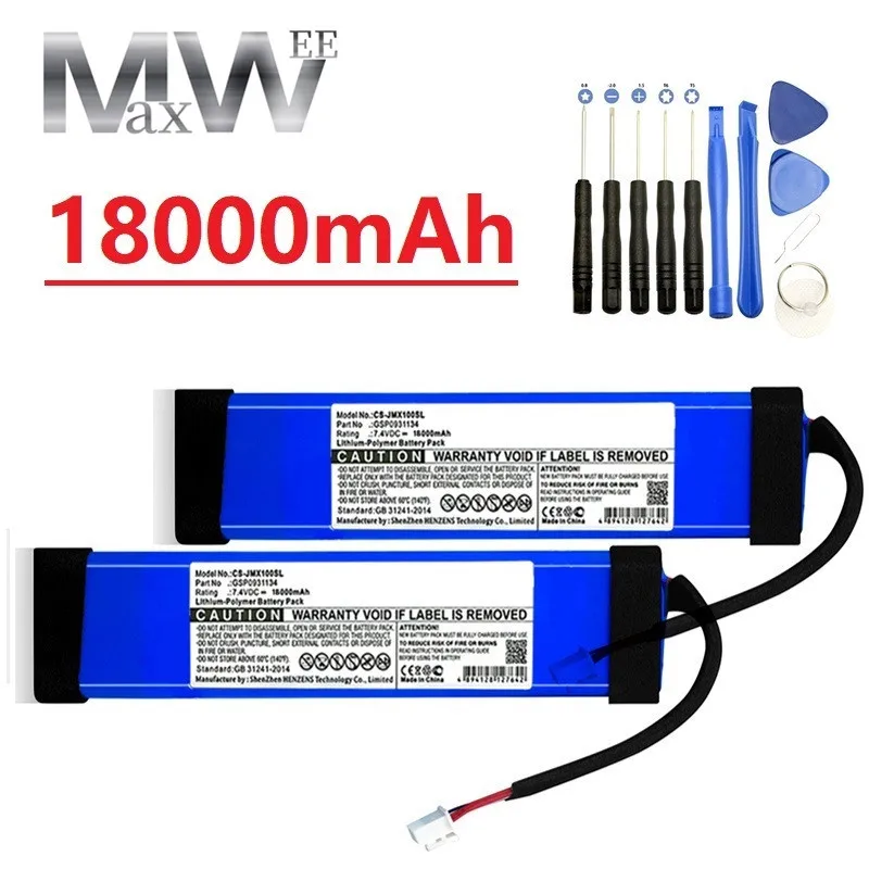 

Upgrade 18Ah 37.0Wh Lipo Battery for JBL xtreme1 extreme Xtreme 1 GSP0931134 Batterie tracking number with tools