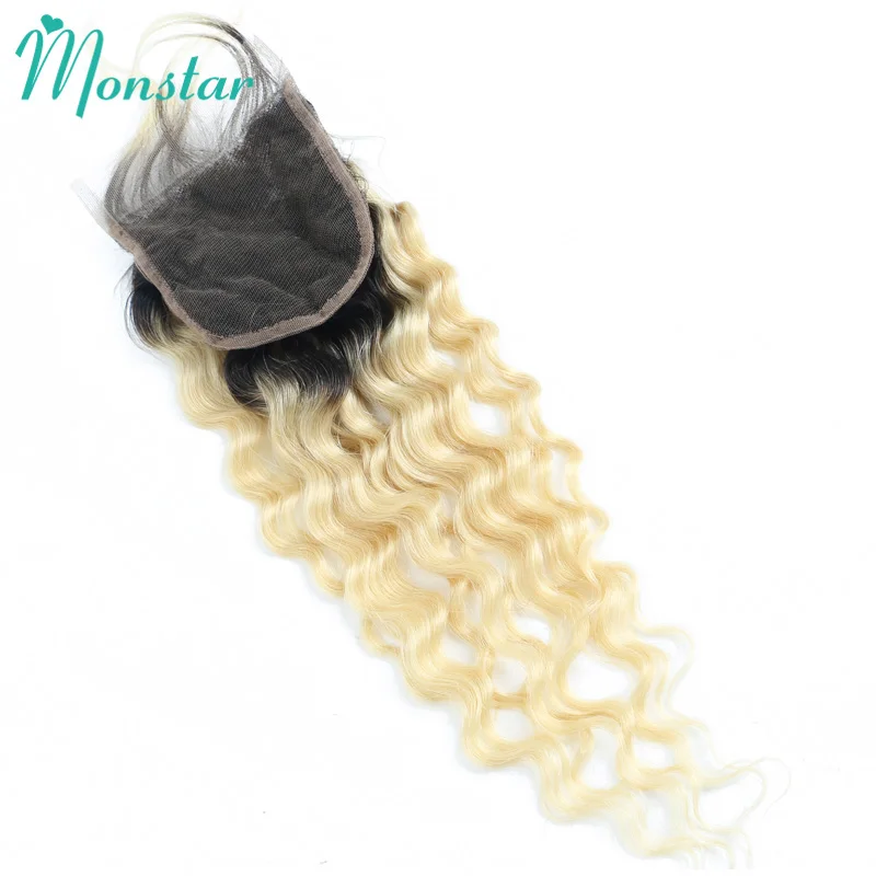 Монозвезда блонд Омбре цвет 1B 613 пряди с застежкой бразильские Реми человеческие