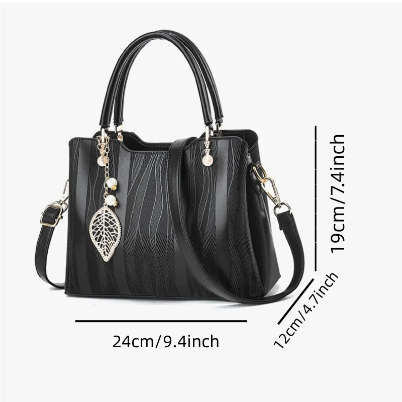 New women bag single shoulder portable diagonal cross bag check solid color large capacity simple