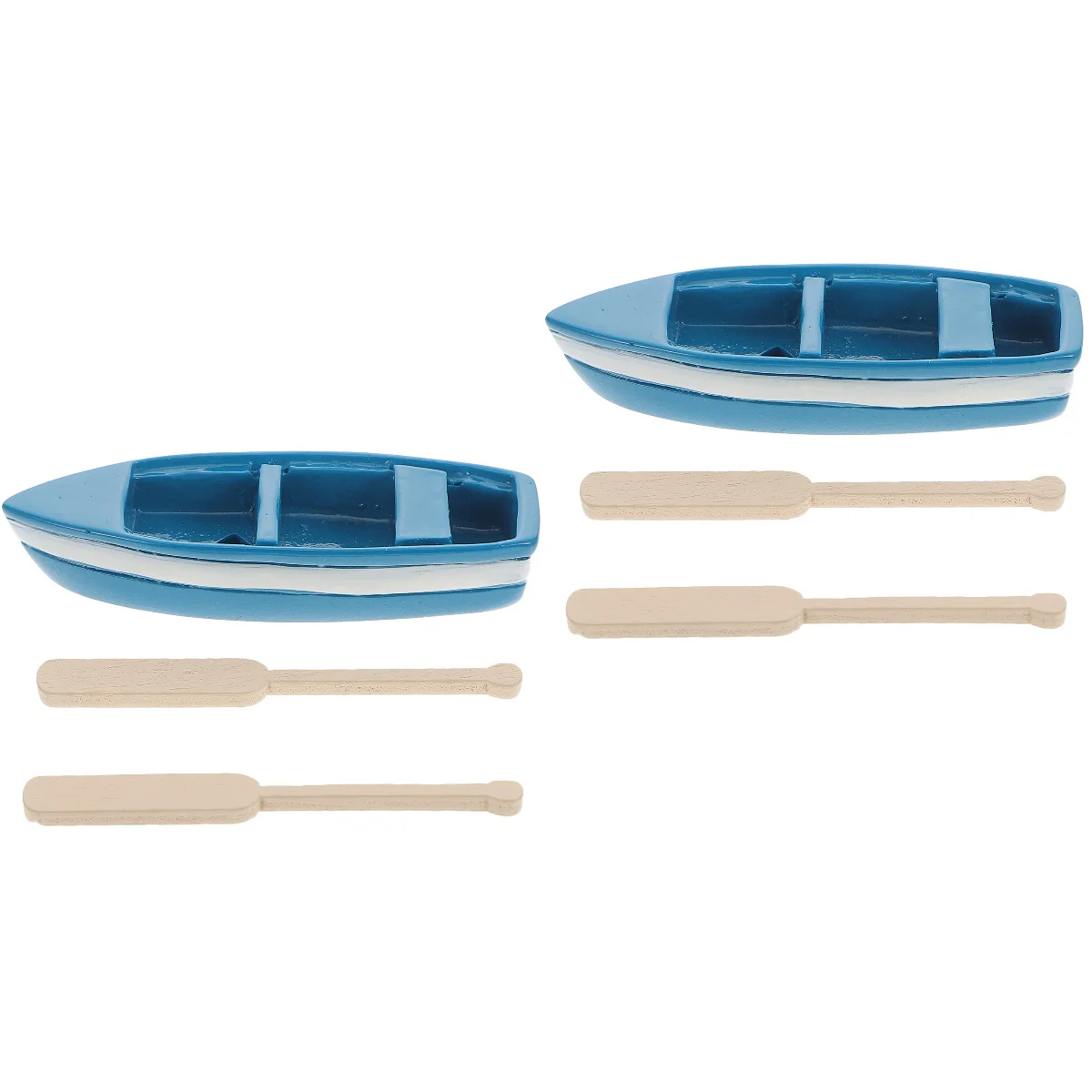 

2x Boat Model Home Decorative Simulation Ocean Prop Paddles Model Resin Model Micro Landscape Ornament Boat Model