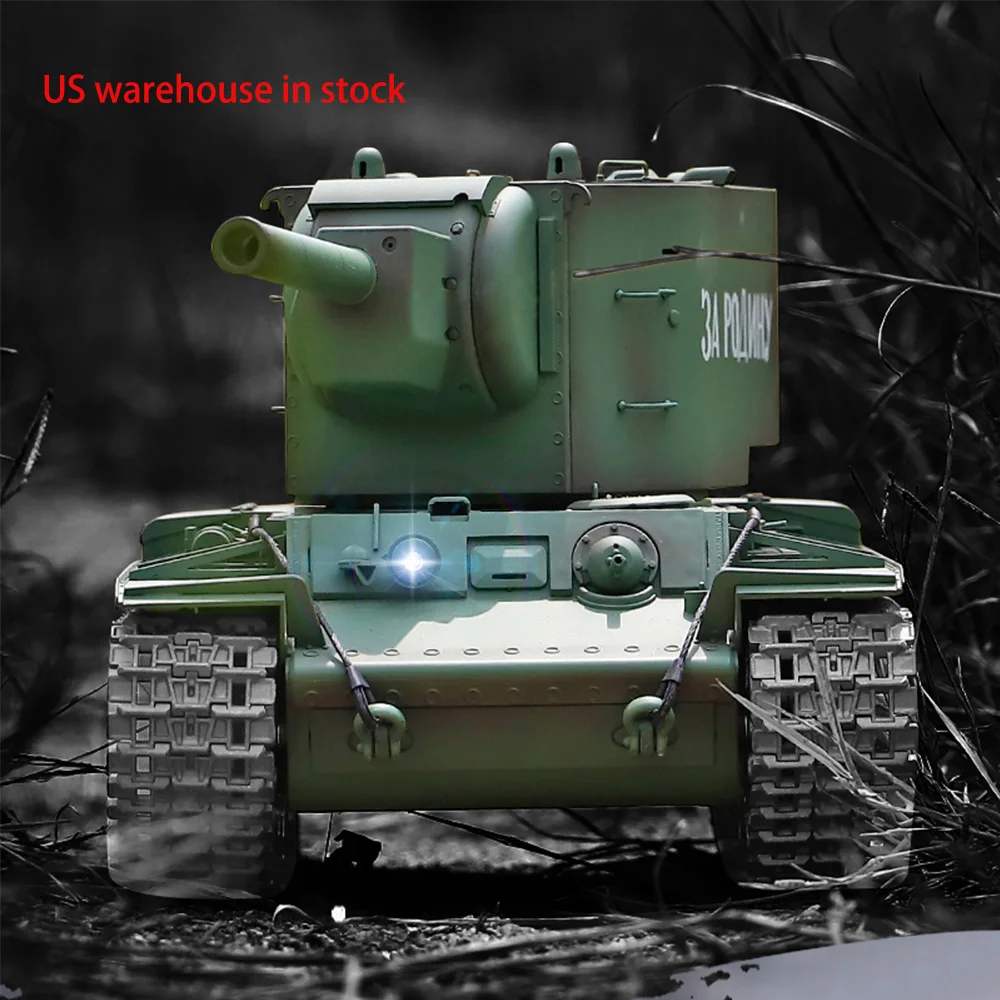 

US HENG LONG 1/16 Upgraded TK7.0 Soviet KV-2 RTR RC Tank Gigant 3949 Metal Tracks Steel Gearbox Chassis Toys Kids Car TH19750-T4