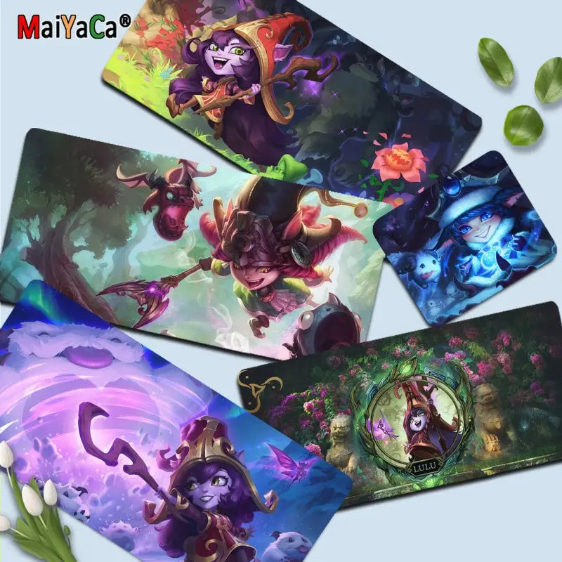

League of Legends Lulu In Stocked Large Mouse pad PC Computer mat Size for large Edge Locking Speed Version Game Keyboard Pad