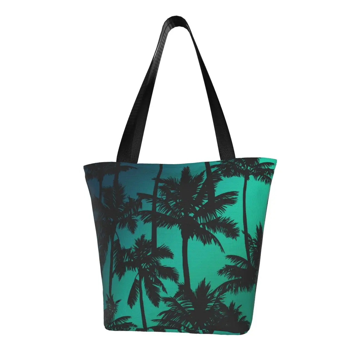 

Tropical Palm Tree Shopper Bag Hawaii Beach Print Shoulder Bag Student College Cloth Tote Bag Aesthetic Graphic Handbags