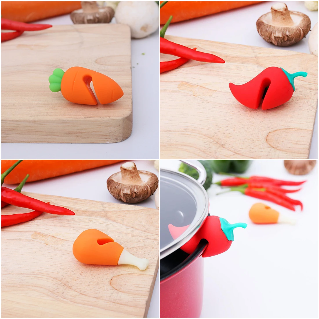 

Splash-Proof Pot Lid Holder Silicone Heat-Resistant Overflow-Proof Plug Pot Lid Lifter Creative And Durable Special Kitchen Tool