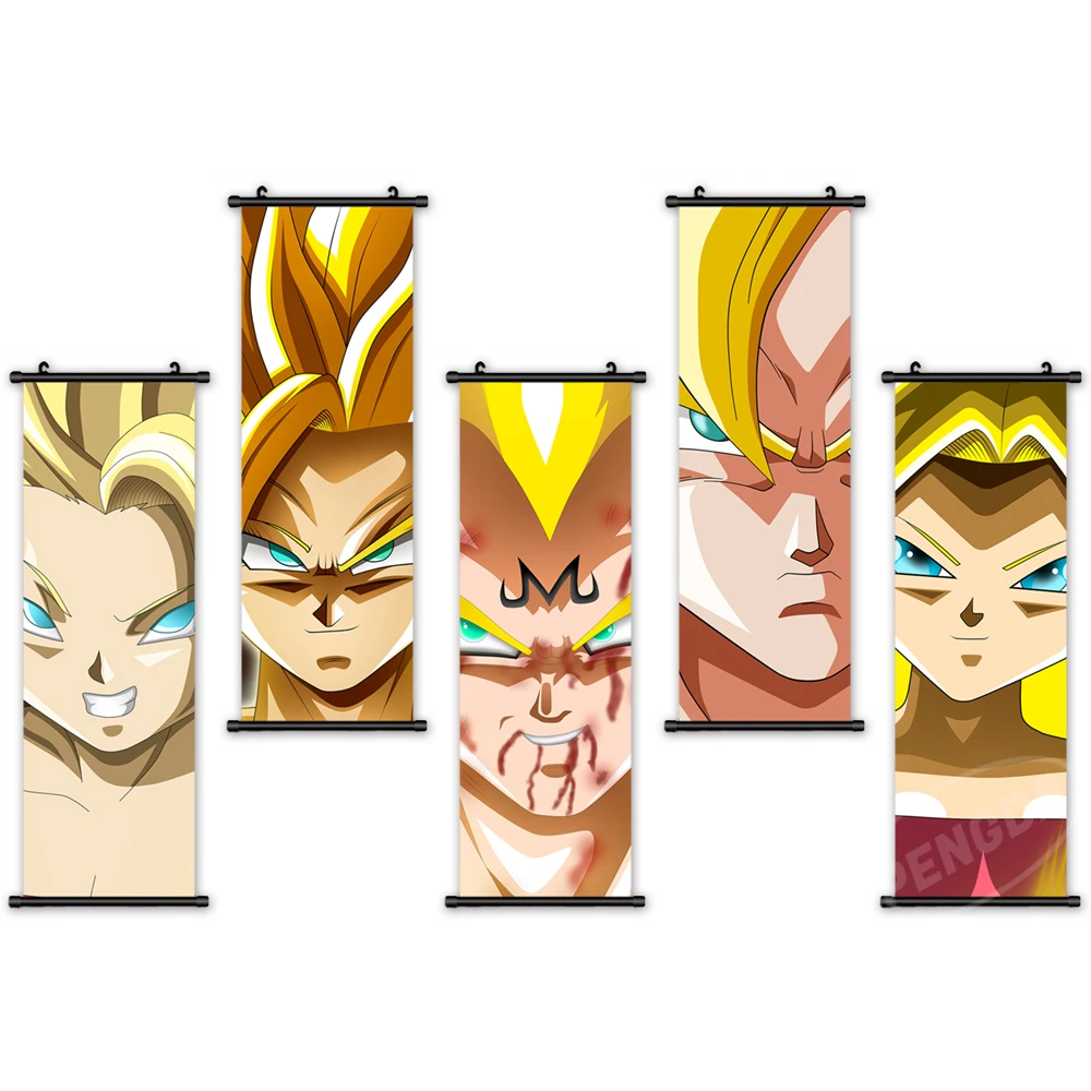 

Dragon Ball Home Decoration Wall Art Vegeta Painting Trunks Plastic Classic Anime Hanging Scrolls Canvas Print Picture Poster
