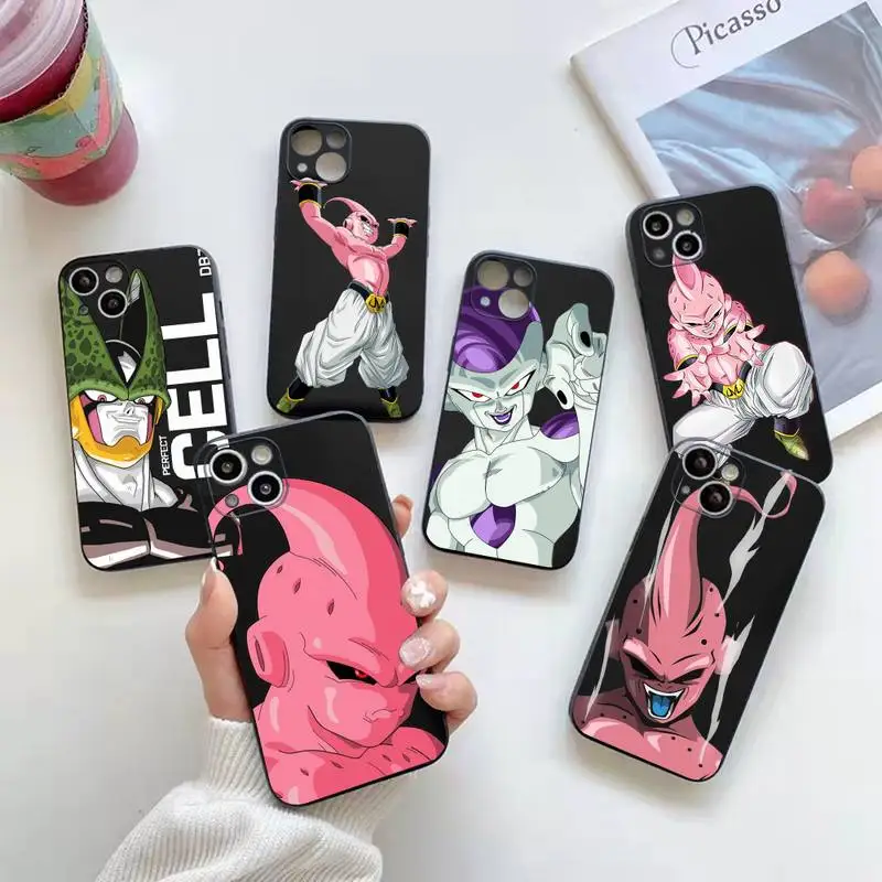 Купи Majin Buu Cell Frieza Dragon Ball Z Toys Phone Case For iphone 14 Plus 13 12 Mini 11 Pro XS Max X XR Cover за 117 рублей в магазине AliExpress