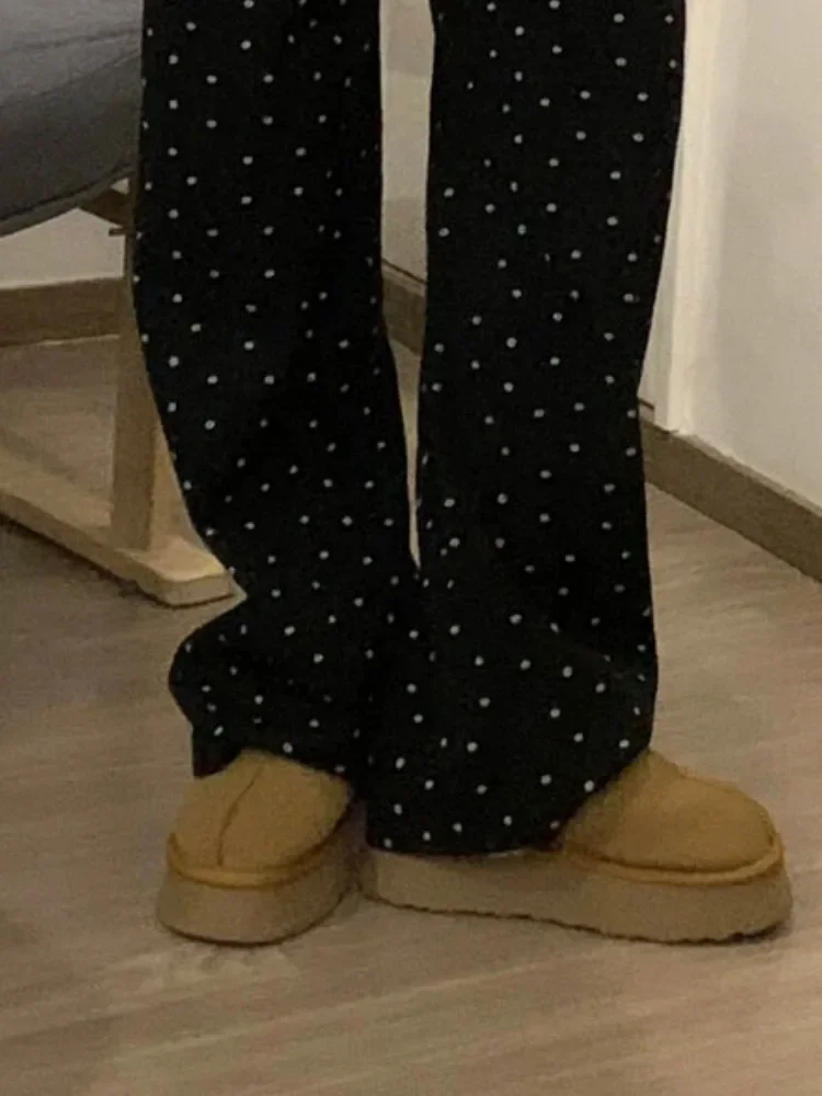 2024 японские брюки с милым цветочным принтом женские Y2k эстетические повседневные