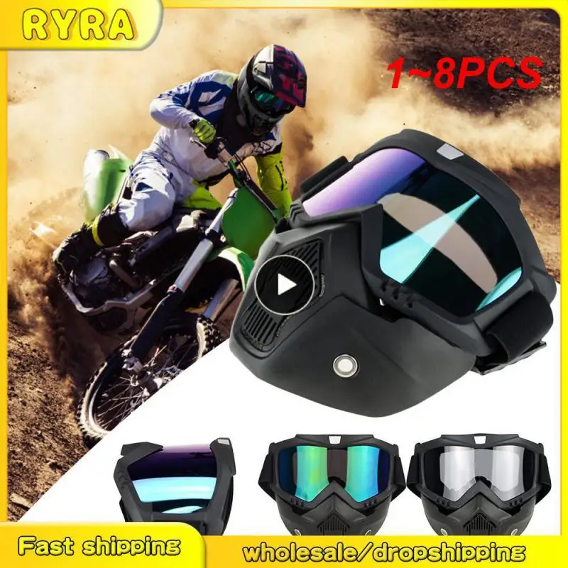 

1~8PCS Goggles anti-wind and sand equipment mask goggles motorcycle helmet off-road sports riding outdoor tactical
