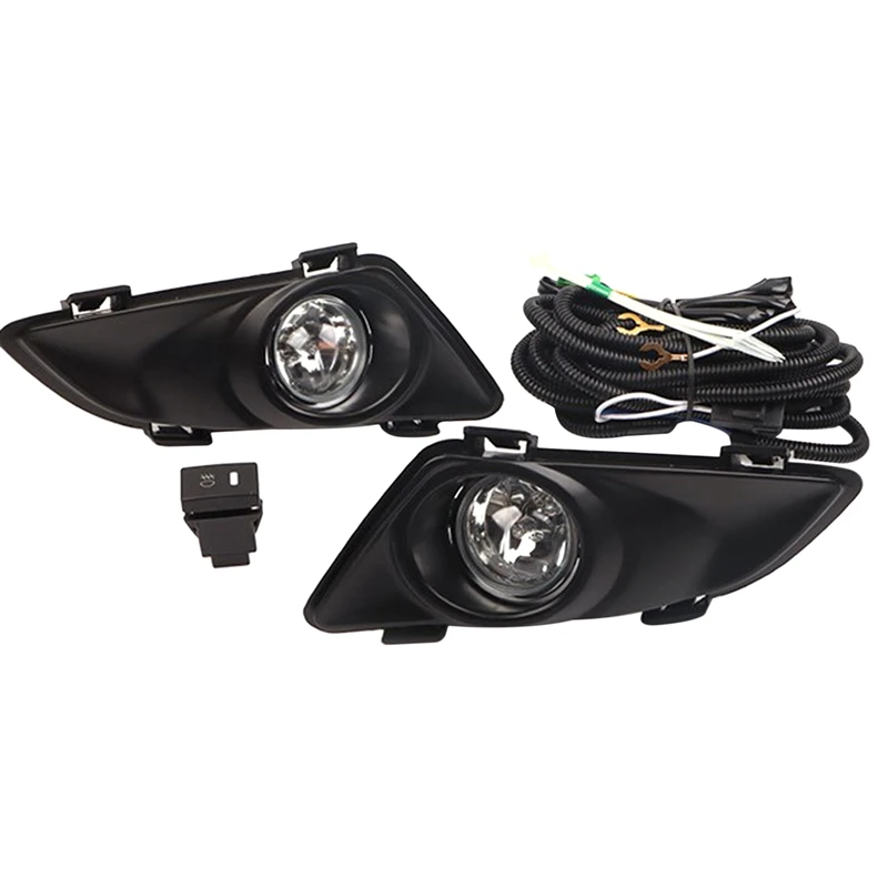 

Front Right & Left Clear Fog Lights Lamp Lens with Wiring Kit for Mazda 6 2003-2005