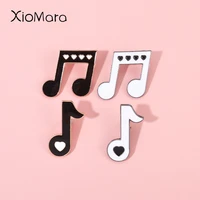 creative sweet pop notes enamel pins custom hip hop style jewelry brooches lapel badges accessories gifts for music enthusiast