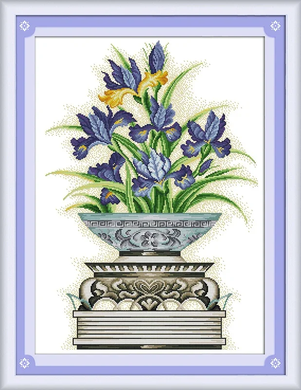 Joy Sunday News Набор для вышивки крестом с принтом легкий узор нитками Aida и DMC набор