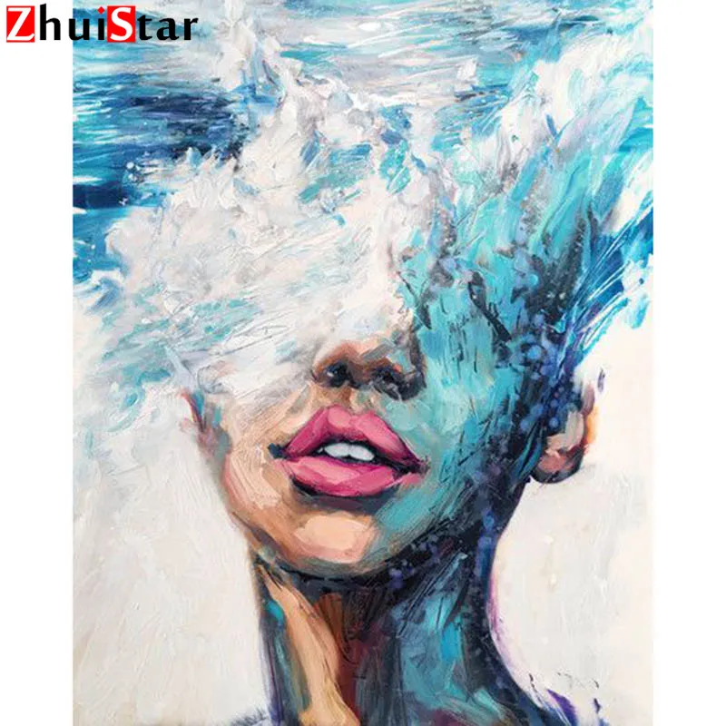 

5D DIY Diamond Painting Cross Stitch Square Inlaid Art Girl Embroidery Beauty Needle Thread Rhinestone Painting WHH