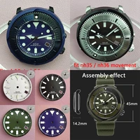 nh35 case 45mm sapphire glass automatic men watch cases nh36 case nh35 watch parts case nh36 nh35 movement for monster case