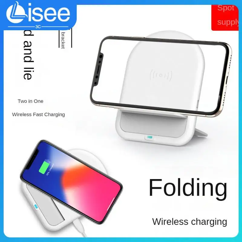 

Adjustment Wireless Charger Stand White Mobile Phone Charging Dock Convenient Folding Phone Chargers Consumer Electronics Mini
