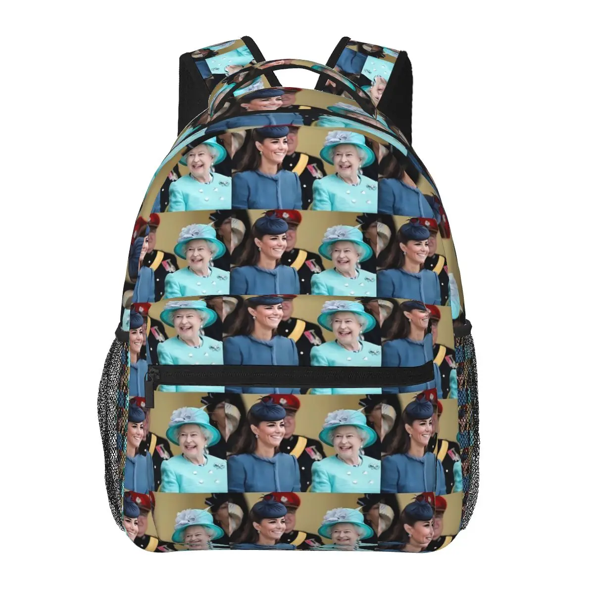 

Elizabeth II Backpack HRH Catherine Duchess Aesthetic Backpacks Unisex University Pattern High School Bags High Quality Rucksack