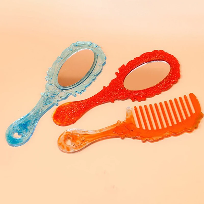 Силиконовая форма для расчески и зеркала литья смолы украшений из рукоделие