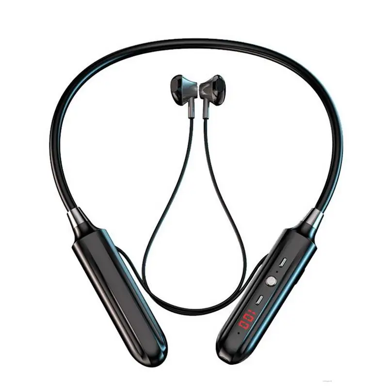 

Bluetooth 5.1 Hanging Neck Bluetooth Headset Sound Card Live Singing K Bluetooth Function Headset Long Battery Life