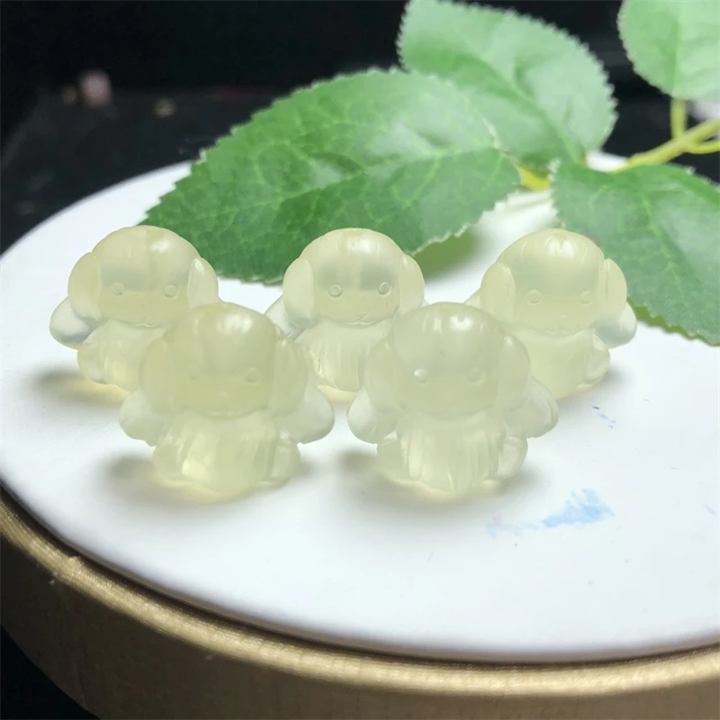 3 шт. натуральный цитрин мультфильм собака резьба кулон ИСЦЕЛЕНИЕ мода