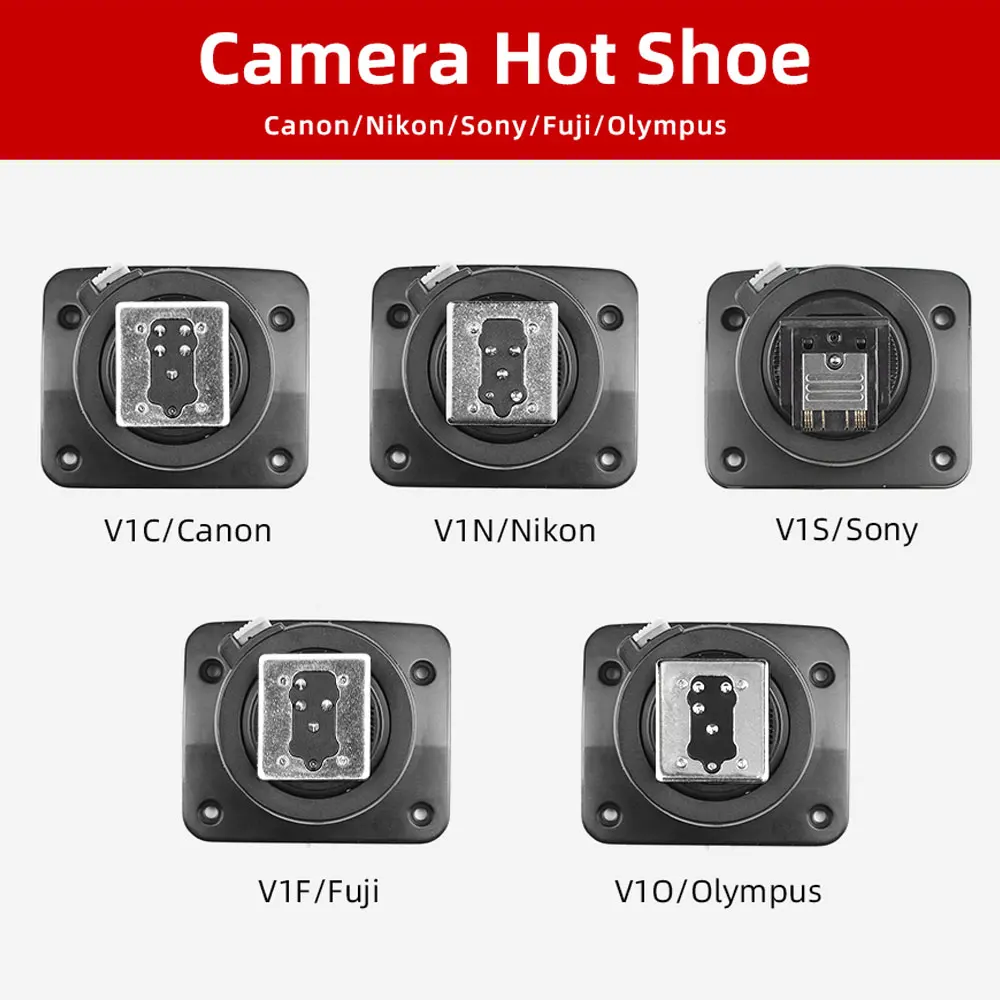 

Godox V1 Hot Shoe Mounting Foot Fix Compatible Godox Speedlite V1 V1C V1N V1S V1F V1O V1P Flash Hot Shoe Replace Accessories
