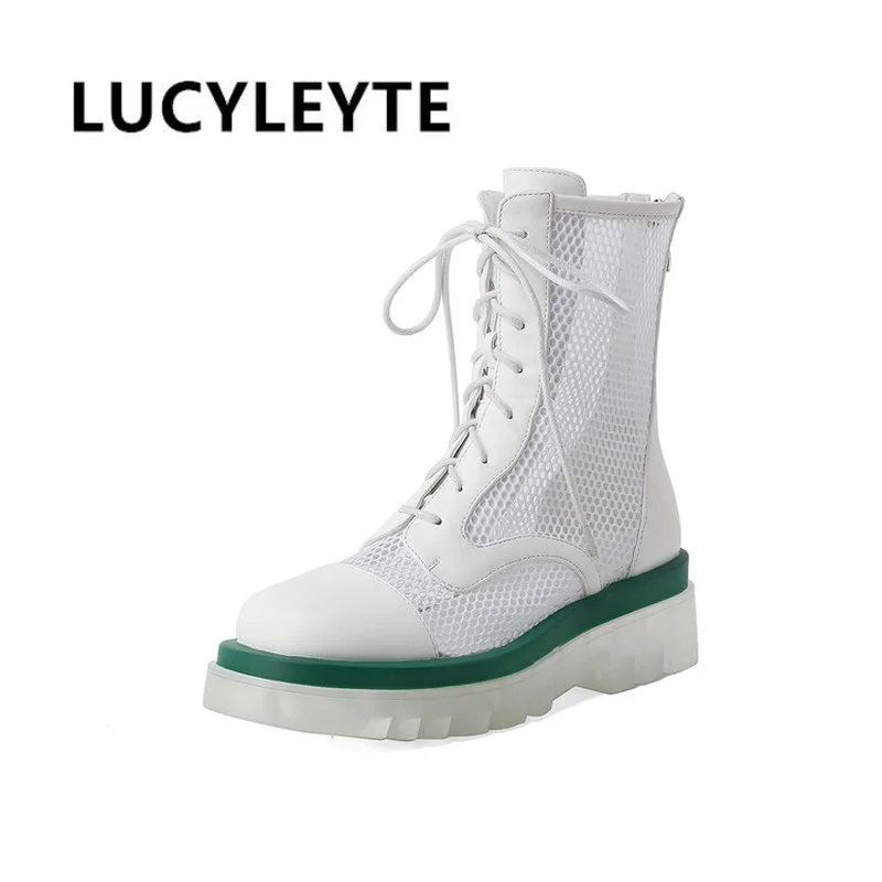 

2022 women's spring and autumn new European and American fashion stitching hollow sandals comfortable flat round toe sandals
