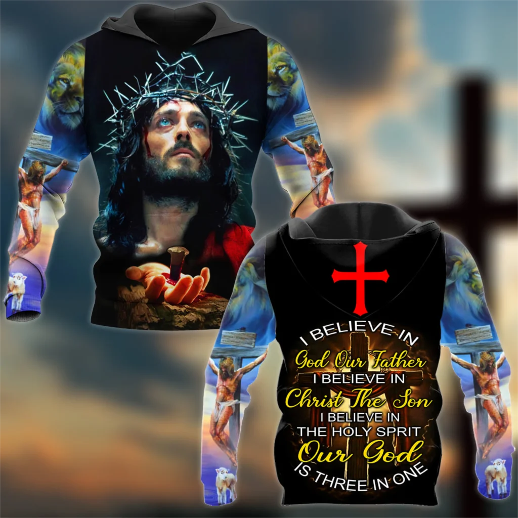 Autumn Hoodies Jesus 3D All Over Printed Men Sweatshirt Unisex Streetwear Pullover Casual Jacket Tracksuits