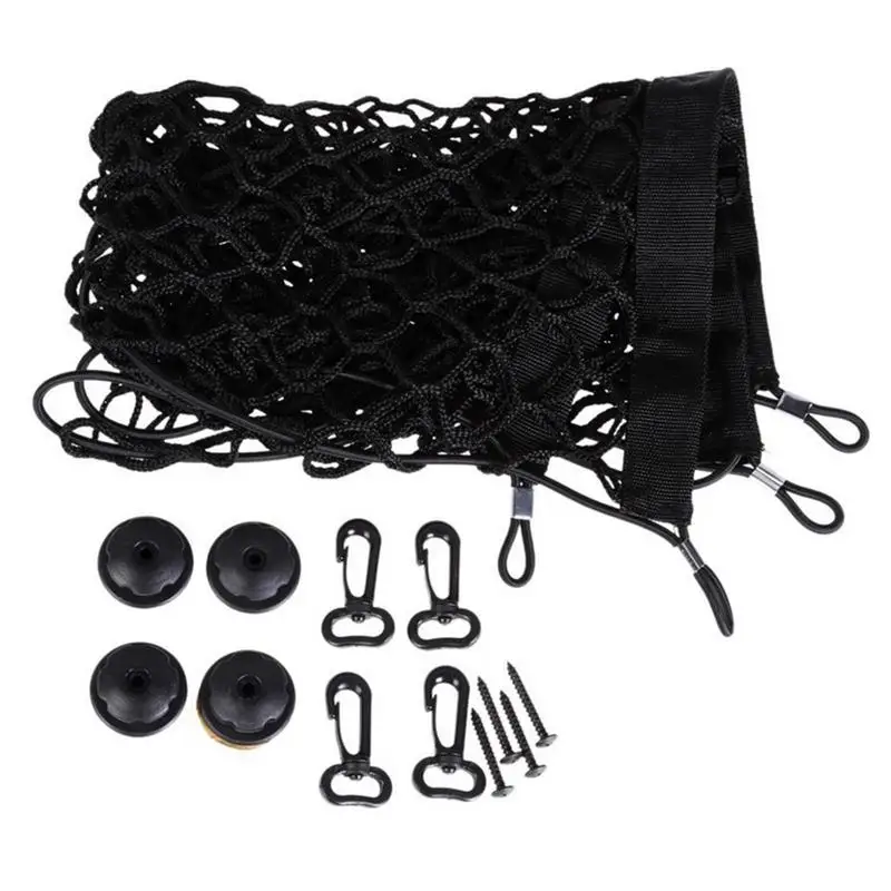 

Bungee Net Trunk Netting Net For Truck Bed Pickup Bed Trailer Trunk SUV With Hooks Stretchable Car Organizer Net For Large Loads