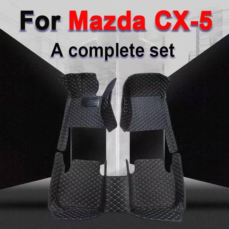 

Автомобильные коврики для Mazda CX-5 CX5 KF 2017 ~ 2023, кожаные роскошные коврики, коврики, полный комплект, автозапчасти, автомобильные аксессуары 2018