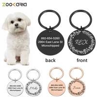 engraved pet id tags personalized pet id name number address for dog cat puppy collar tag pendant pet accessories