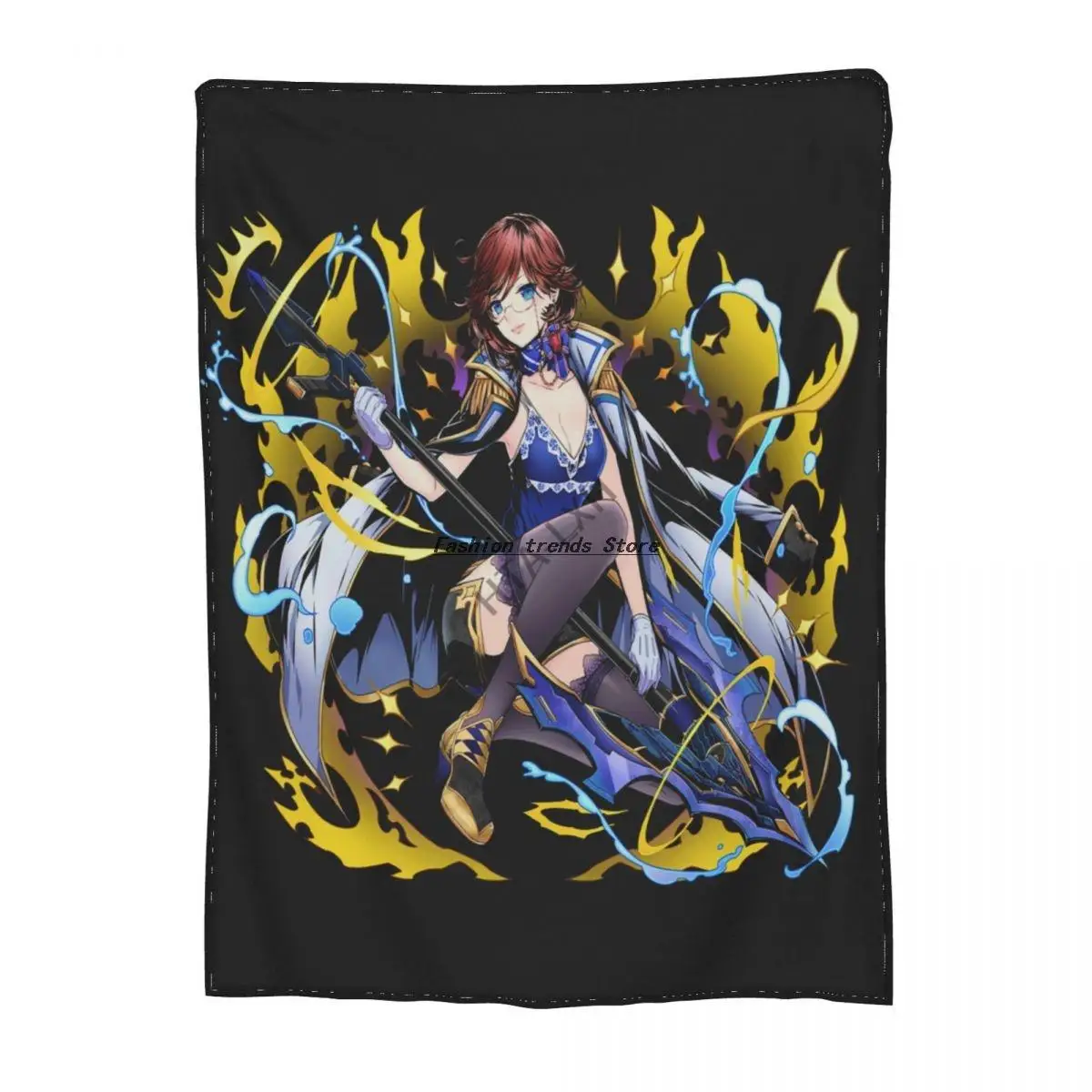 

Anime Divine Gate Milian Tristan cartoon print flannel fleece blanket Soft Sherpa blanket Light sofa bed blanket