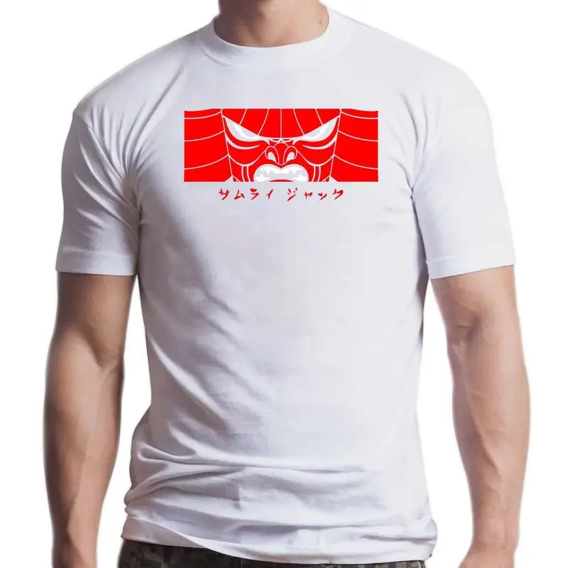 

Новая мужская футболка с принтом самурайского Джека, маска на спине, женская футболка из 100% хлопка