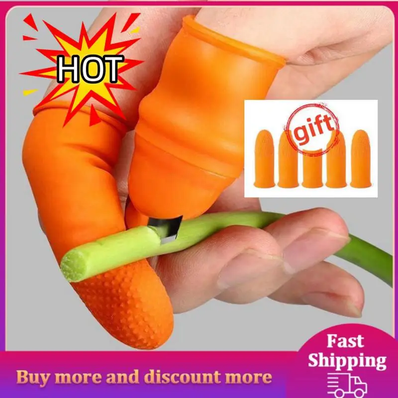 

Silicone Finger Protector Thumb Knife Protector Gear Cutting Ring Vegetable Harvesting Knife Pinching Plant Blade Scissors Glove