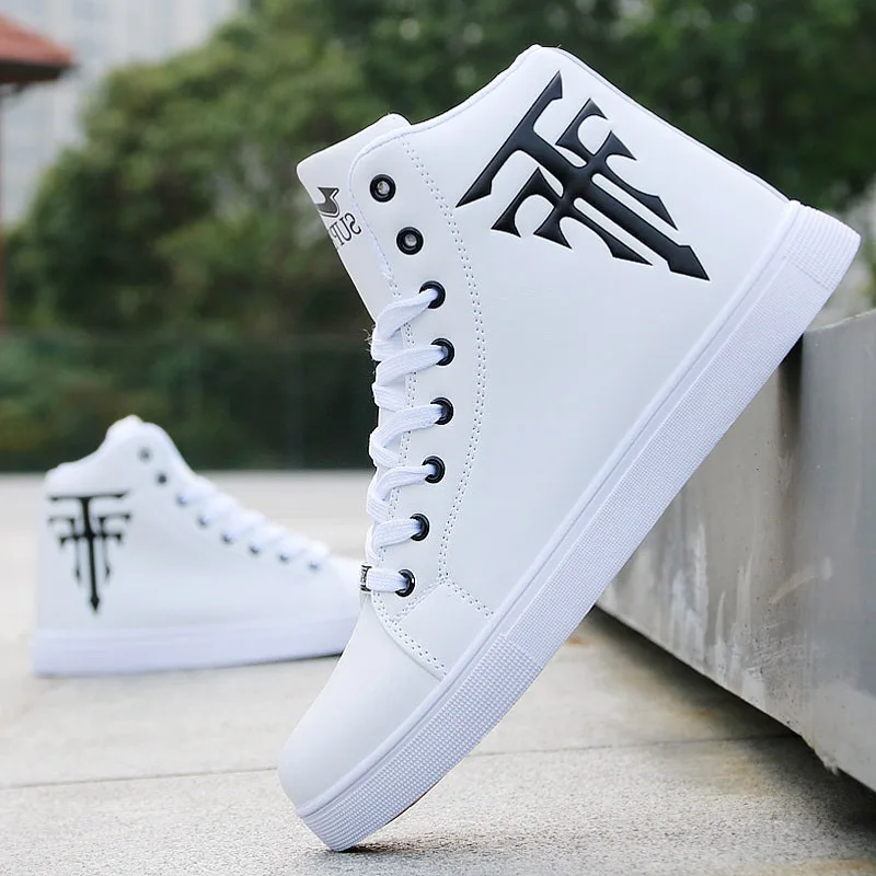 

Men's New High-top Sneakers, Vulcanized Shoes, Canvas Shoes, Men's Sports Shoes, Skateboarding Shoes Plus Size High-top Sneakers
