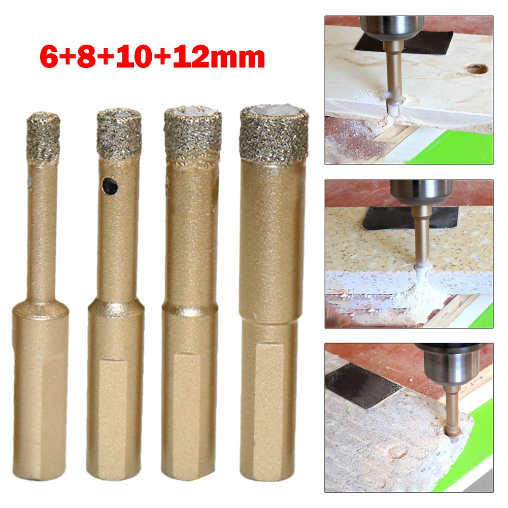 

Набор сверл для отверстий, комплект из 3 насадок диаметром 6-12 мм, для сухого алмазного электроинструмента, для ручной шлифовальной машины, д...