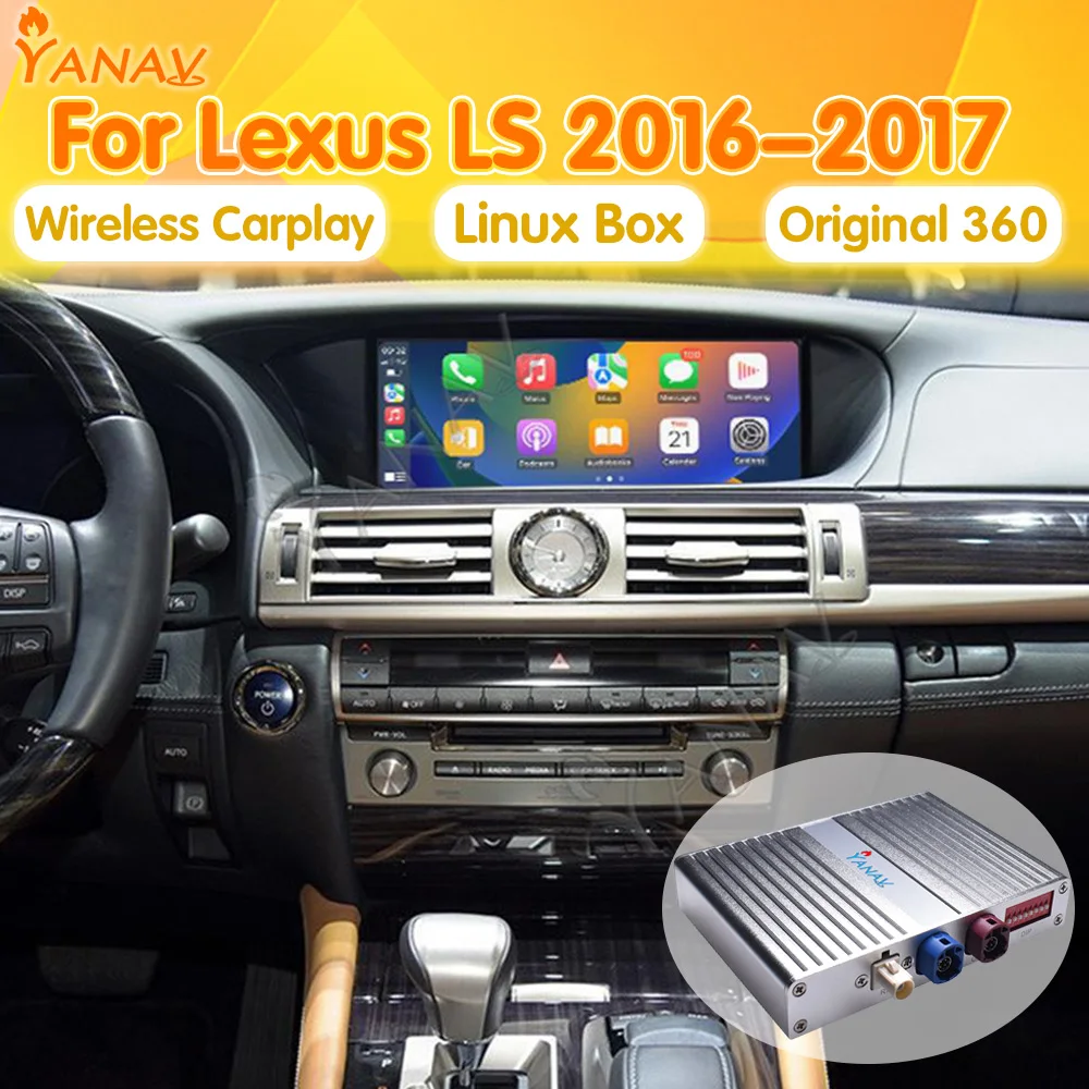 Беспроводная система Carplay Android Auto Linux интерфейсная коробка для Lexus LS 2016-2017 мышь