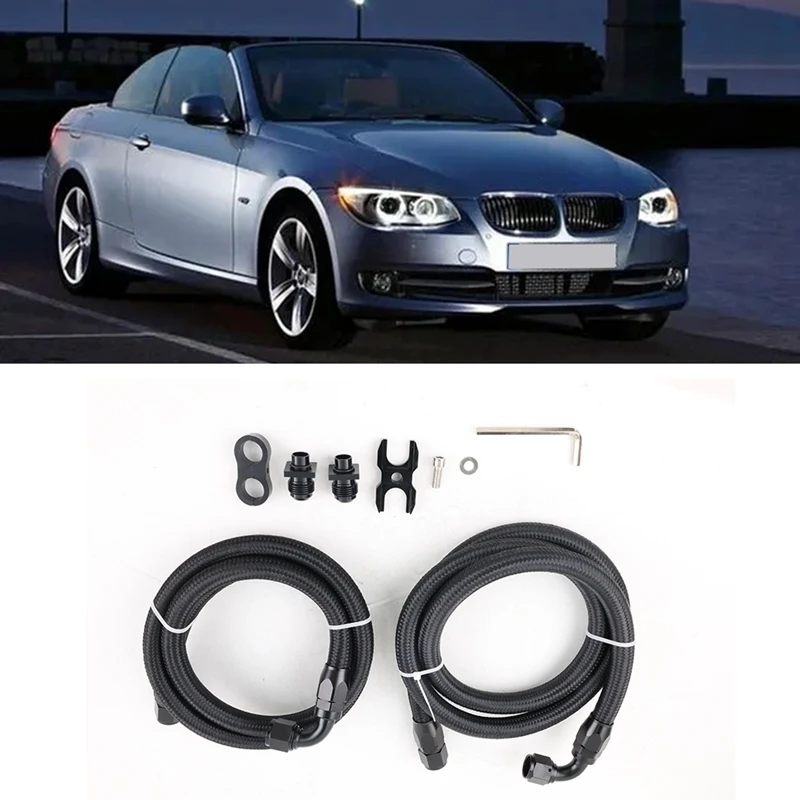 Автомобильный комплект адаптера масляного фильтра и 2 шт. топливный шланг для BMW
